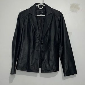 Size M Women's East 5th Black Leather Coat